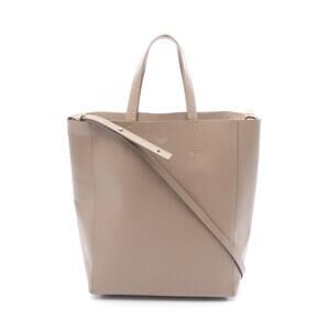 Celine Vertical Cabas Tote Bag Brown Leather
